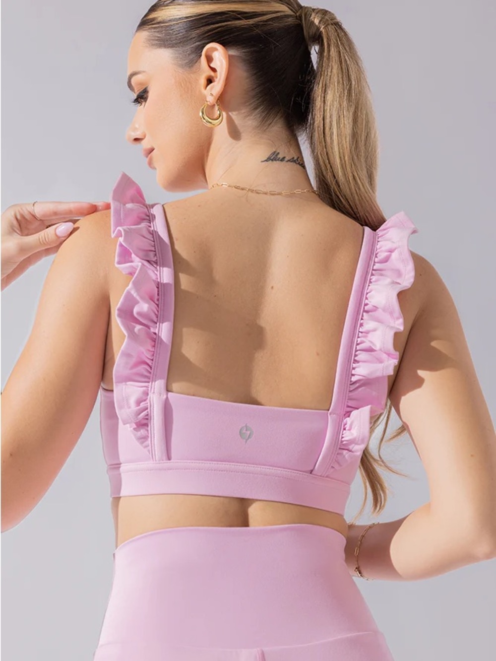 POPFLEX Romance Ruffle bra size M - pink!